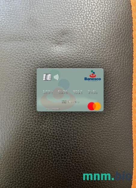 Venezuela Banesco Banco Universal wygląd zdjęcia mastercard skan PSD + zdjęcie